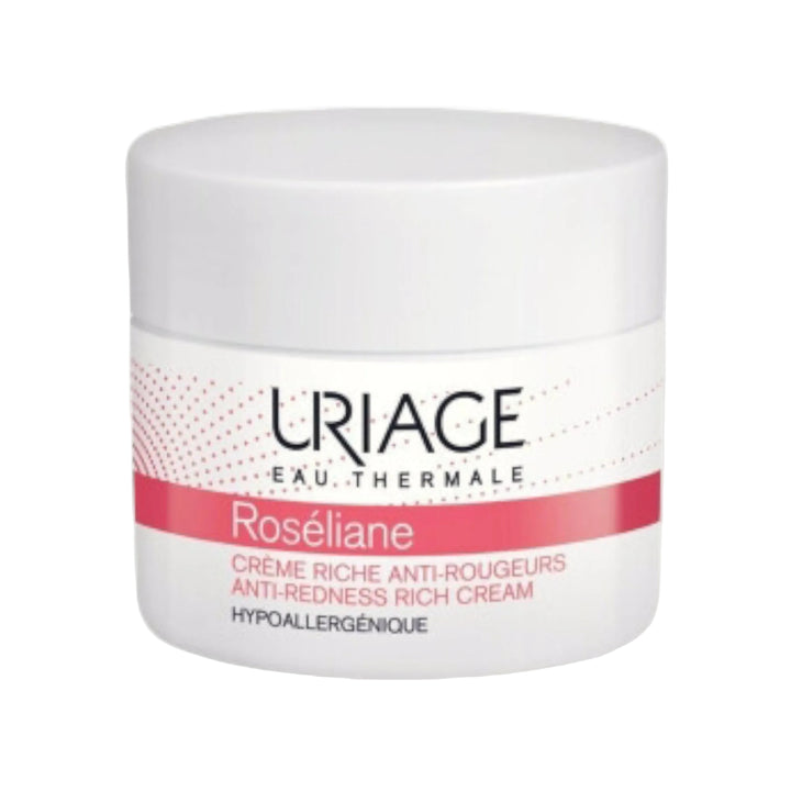 Uriage Roséliane Crème Riche Anti-Rougeurs - Soin Apaisant pour Peaux Sensibles - 50ml