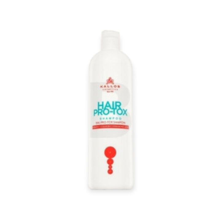 Kallos Hair Pro-Tox Professional Shampoo – Shampooing Régénérant à la Kératine, Collagène & Acide Hyaluronique (500 ml)