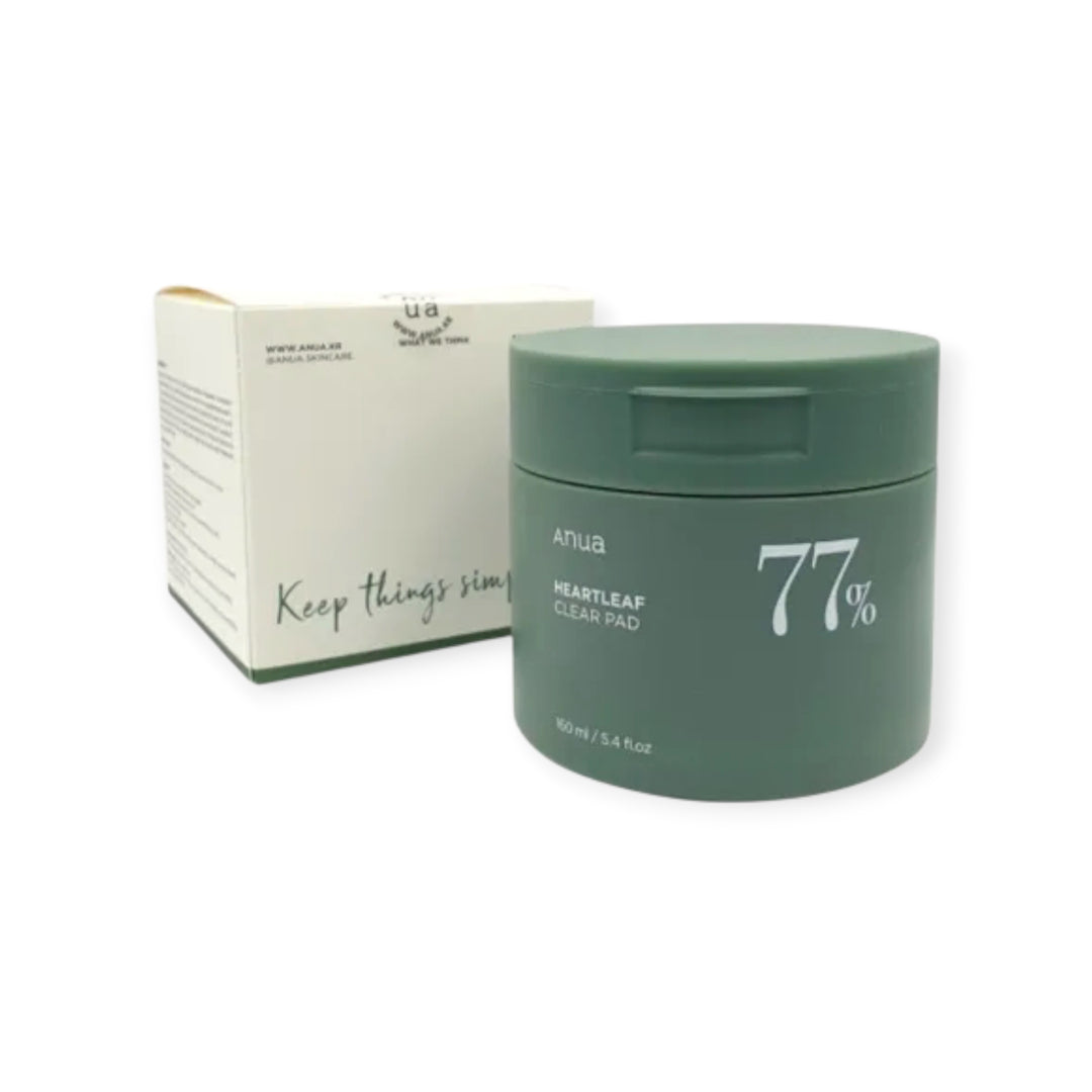 Anua Heartleaf 77% Clear Pad – Disques Exfoliants Apaisants pour Peau Nette