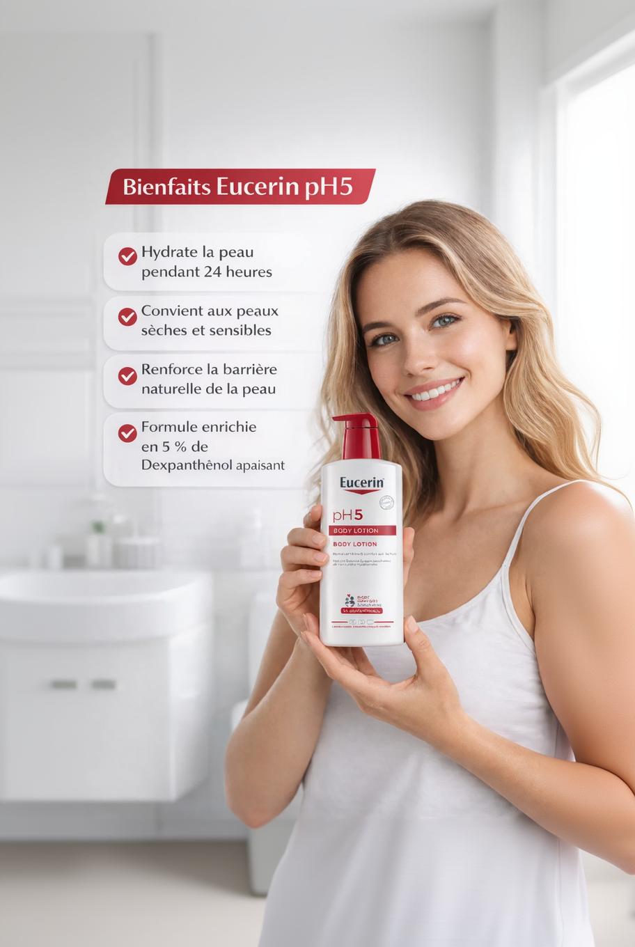 Eucerin pH5 Lotion Calmante & Protectrice – Peaux Sèches et Sensibles – 400 ml