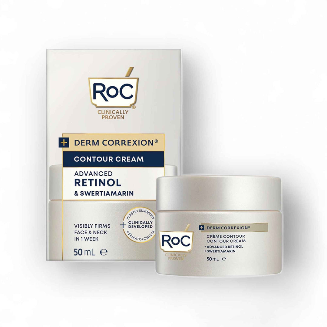 RoC Derm Correxion – Crème Contour Visage & Cou au Rétinol Avancé – 50 ml