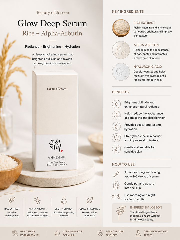 Beauty of Joseon – Glow Deep Serum (Riz + Alpha-Arbutine) – 30 ml