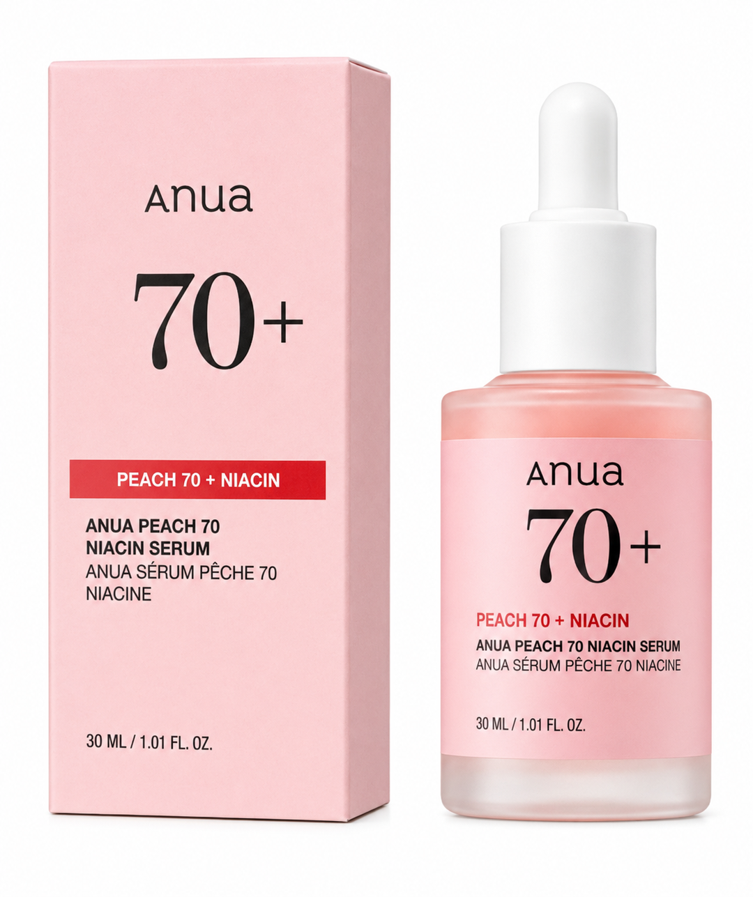 Anua – Sérum Éclat Pêche 70% à la Niacinamide – 30 ml