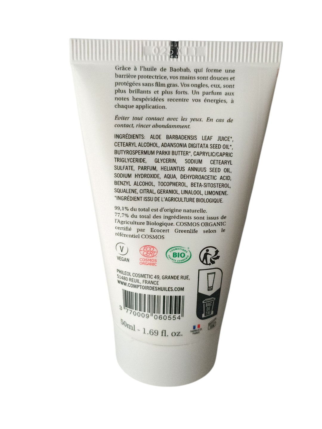 Crème Mains au Baobab Bio – Hydratation et Protection Intense pour Mains Sèches