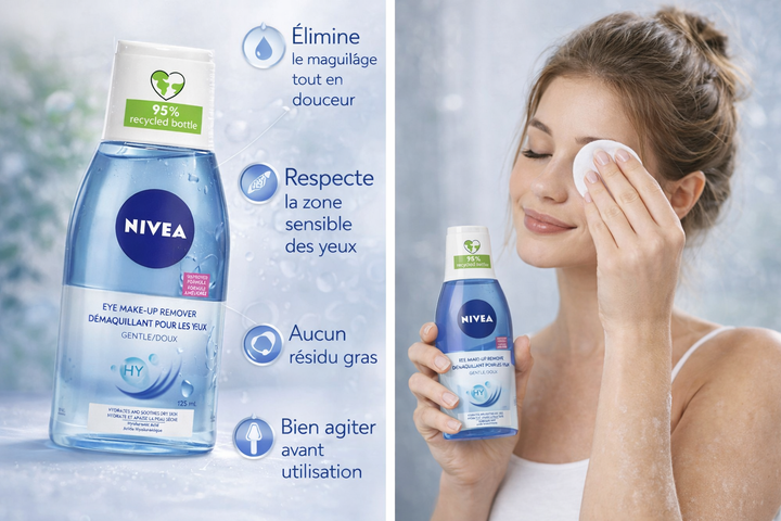 Nivea Extra Doux : Le Démaquillant à l'Acide Hyaluronique qui Hydrate votre Regard