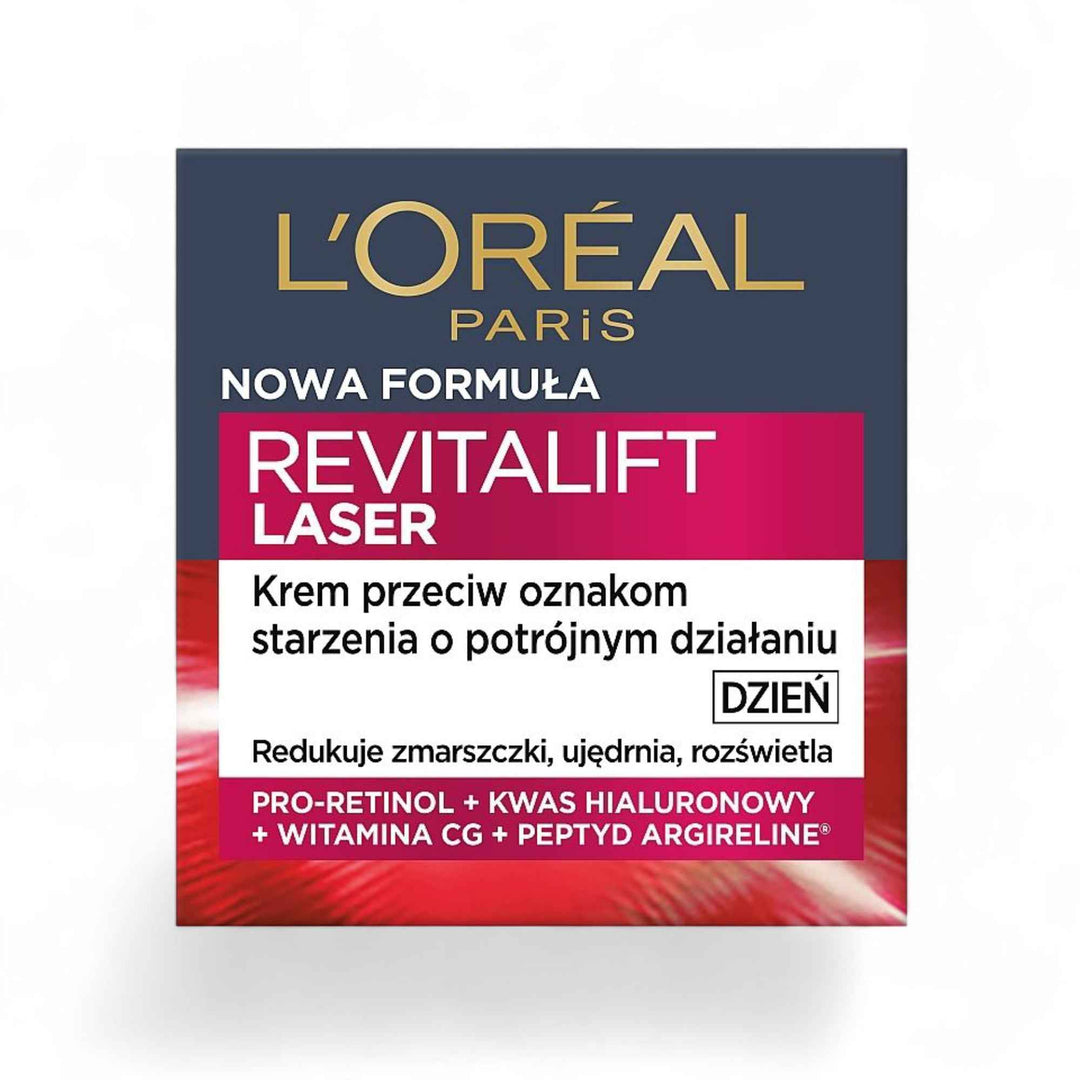 L’Oréal Paris Revitalift Laser Crème de Jour Anti-Âge – Action Triple : Rides, Fermeté, Éclat – 50 ml