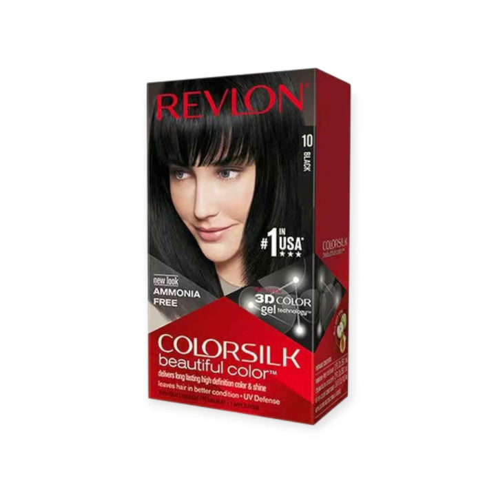 Revlon ColorSilk Beautiful Color 10 Black – Coloration Permanente Sans Ammoniaque