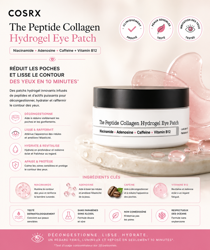 COSRX - The Peptide Collagen Hydrogel Eye Patch (60 Patches)