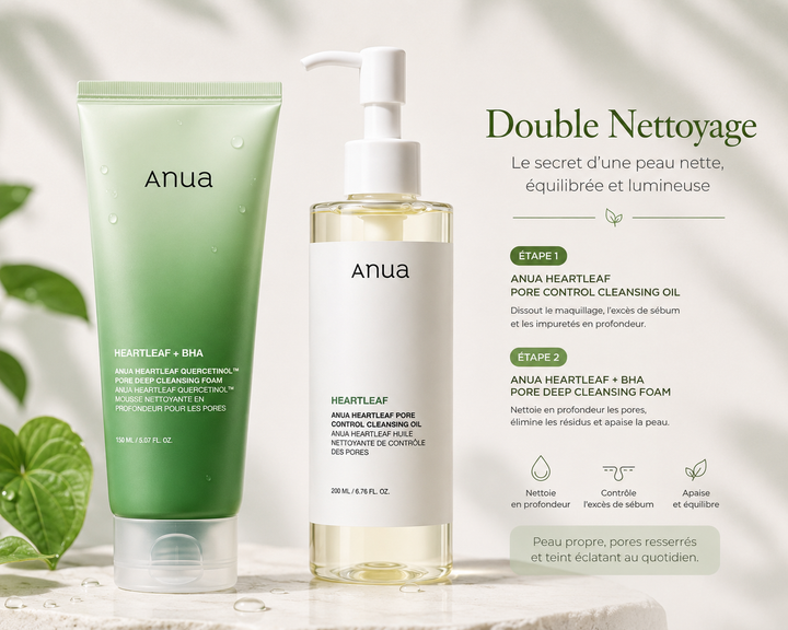 Anua - Duo Double Nettoyage Pore Control (Heartleaf &amp; BHA)