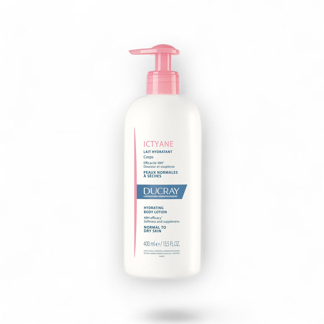 Ducray Ictyane Lait Hydratant Corps – Hydratation 48h – Peaux Normales à Sèches – 400 ml - Wifna
