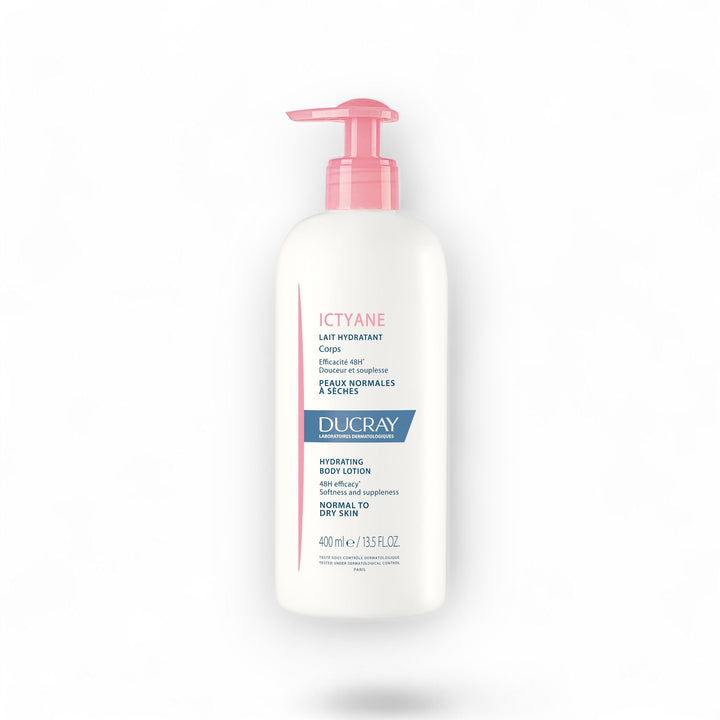 Ducray Ictyane Lait Hydratant Corps – Hydratation 48h – Peaux Normales à Sèches – 400 ml - Wifna