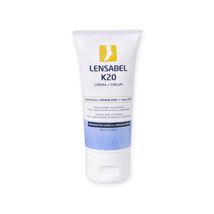 Lensabel K20 Crème à l’Urée 20% et Acide Hyaluronique – Soin Pieds Secs et Callosités – 75 ml