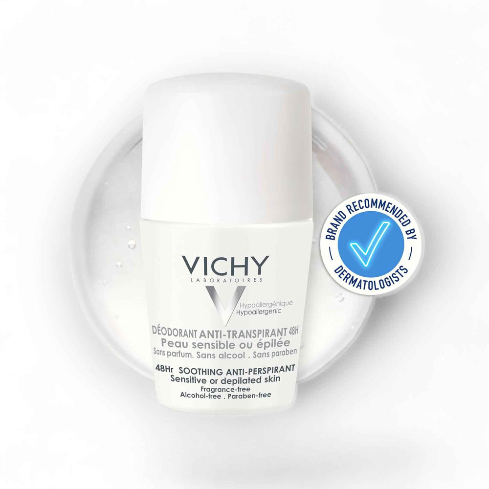 Vichy Déodorant Anti-Transpirant 48h Peaux Sensibles ou Épilées – 50 ml
