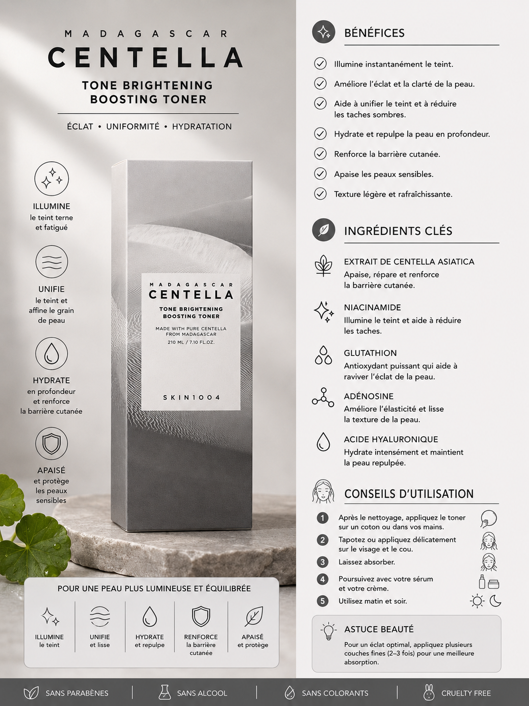SKIN1004 Madagascar Centella Tone Brightening Boosting Toner