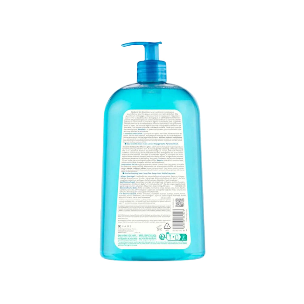 Bioderma Atoderm Gel Douche – Gel Lavant Doux Hydratant – Peaux Normales à Sèches – 1L