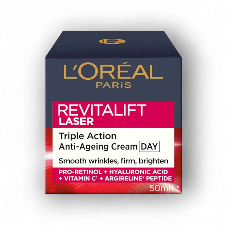 L’Oréal Paris Revitalift Laser Crème de Jour Anti-Âge – Action Triple : Rides, Fermeté, Éclat – 50 ml