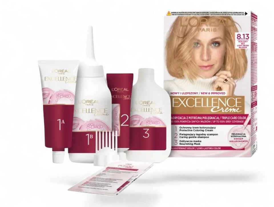 L’Oréal Paris Excellence Crème 8.13 Blond Beige Clair | Coloration Permanente Triple Soin