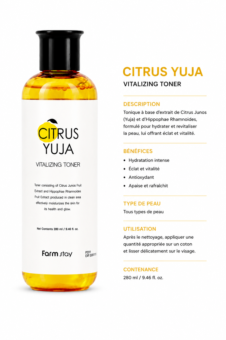 Farmstay Citrus Yuja Vitalizing Toner | Tonique Visage Vitamine C