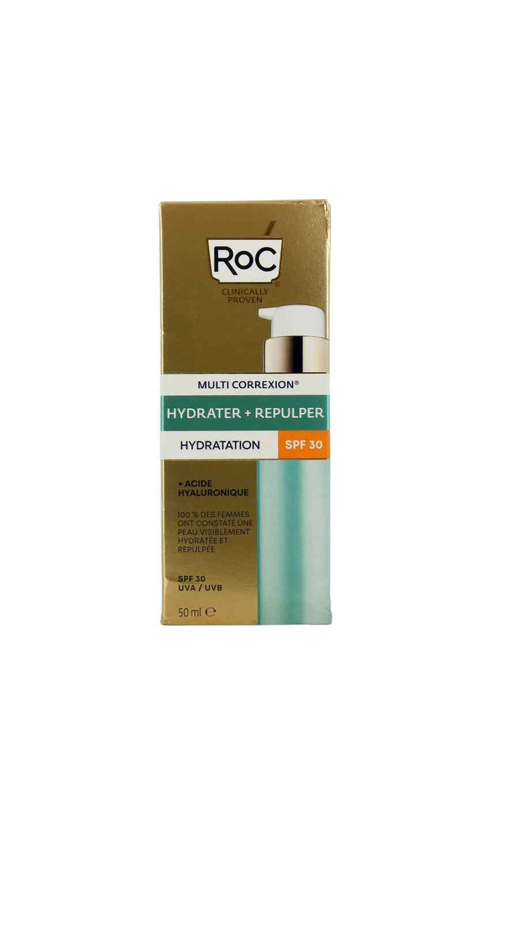 RoC Multi Correxion Hydrate + Repulper SPF 30 – Crème Hydratante Anti-Rides à l’Acide Hyaluronique