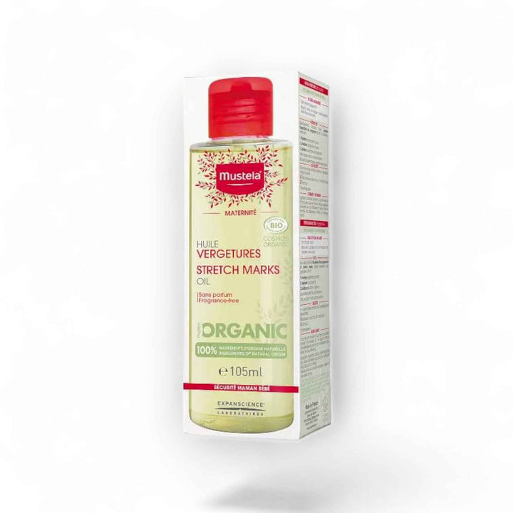 Mustela Maternité Huile Vergetures BIO – Soin Anti-Vergetures 100% Naturel – 105 ml