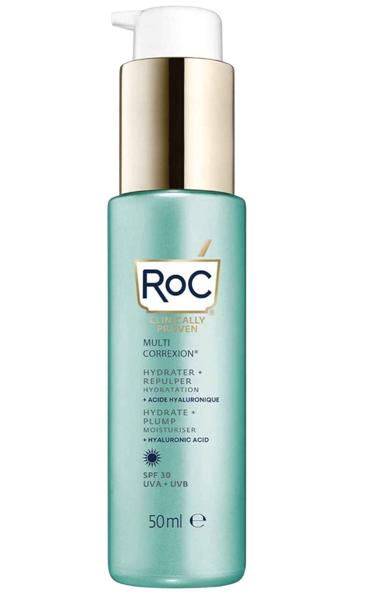 RoC Multi Correxion Hydrate + Repulper SPF 30 – Crème Hydratante Anti-Rides à l’Acide Hyaluronique