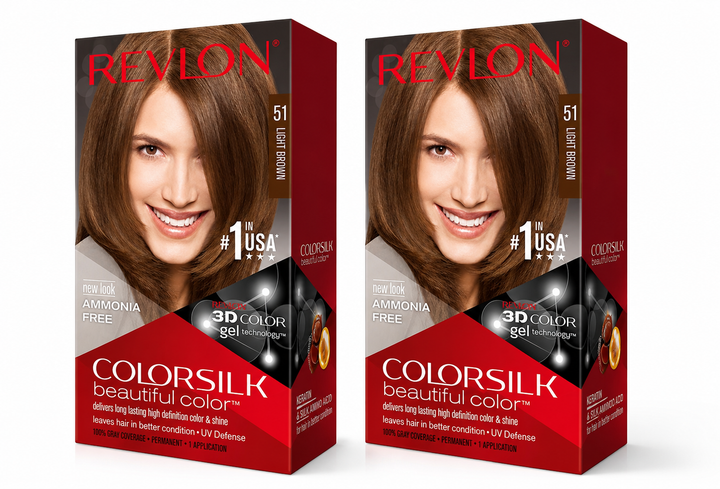 Revlon ColorSilk Beautiful Color 51 Châtain Clair – Coloration Permanente Sans Ammoniaque